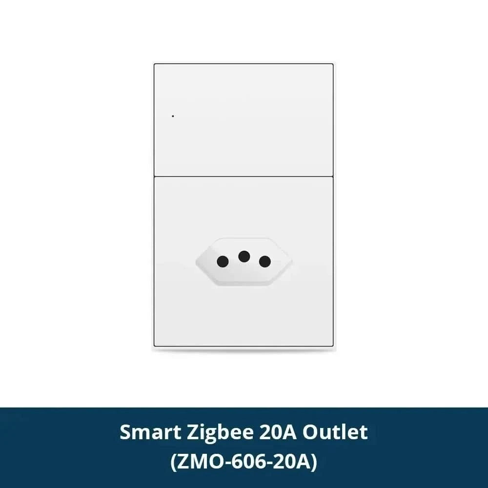 Zemismart Matter Zigbee Hub Work with Tuya Homekit Smartthings Google Home Zigbee Brazil Socket Outlet Smart Wall Tomada 10A 20A