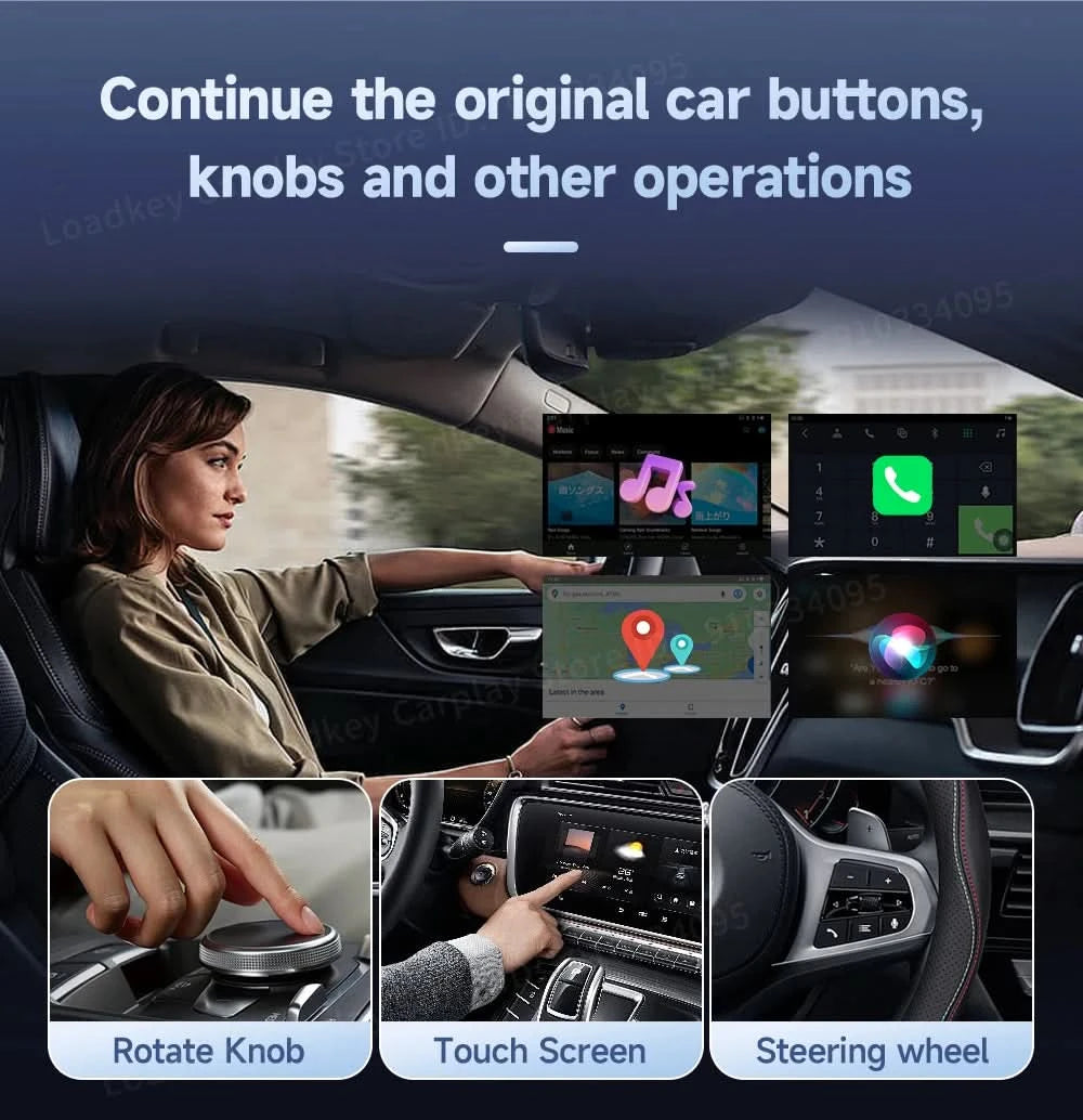 Carlinkit HDMI Output Car Tv Mate Carplay Qualcomm 6225 8-Core Android Auto Wireless Adapter Support Youtube Gps Split Screen