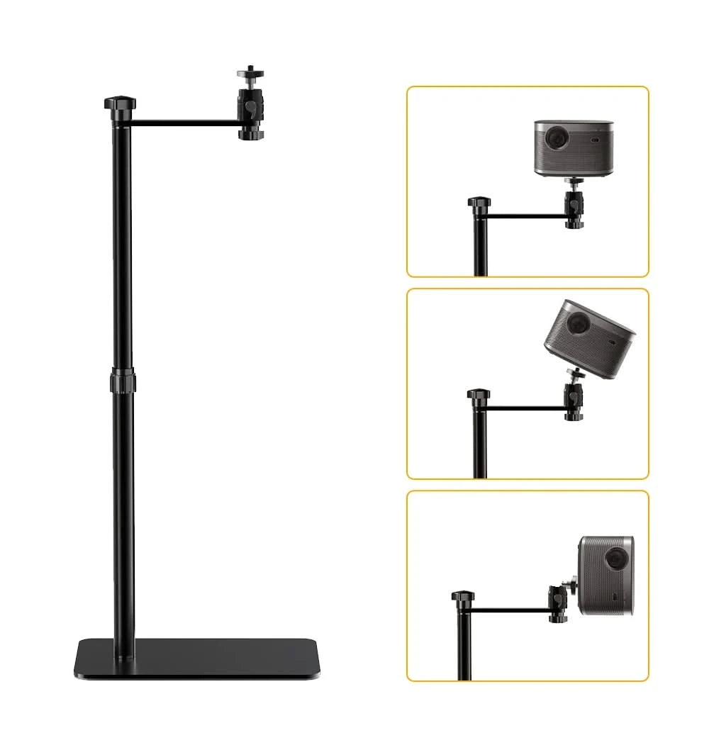 Projector Brack Floor Support Stand Metal Holder Multi-angle Adjustable 360 °Rotating Projector Bracket for Film Video Projector