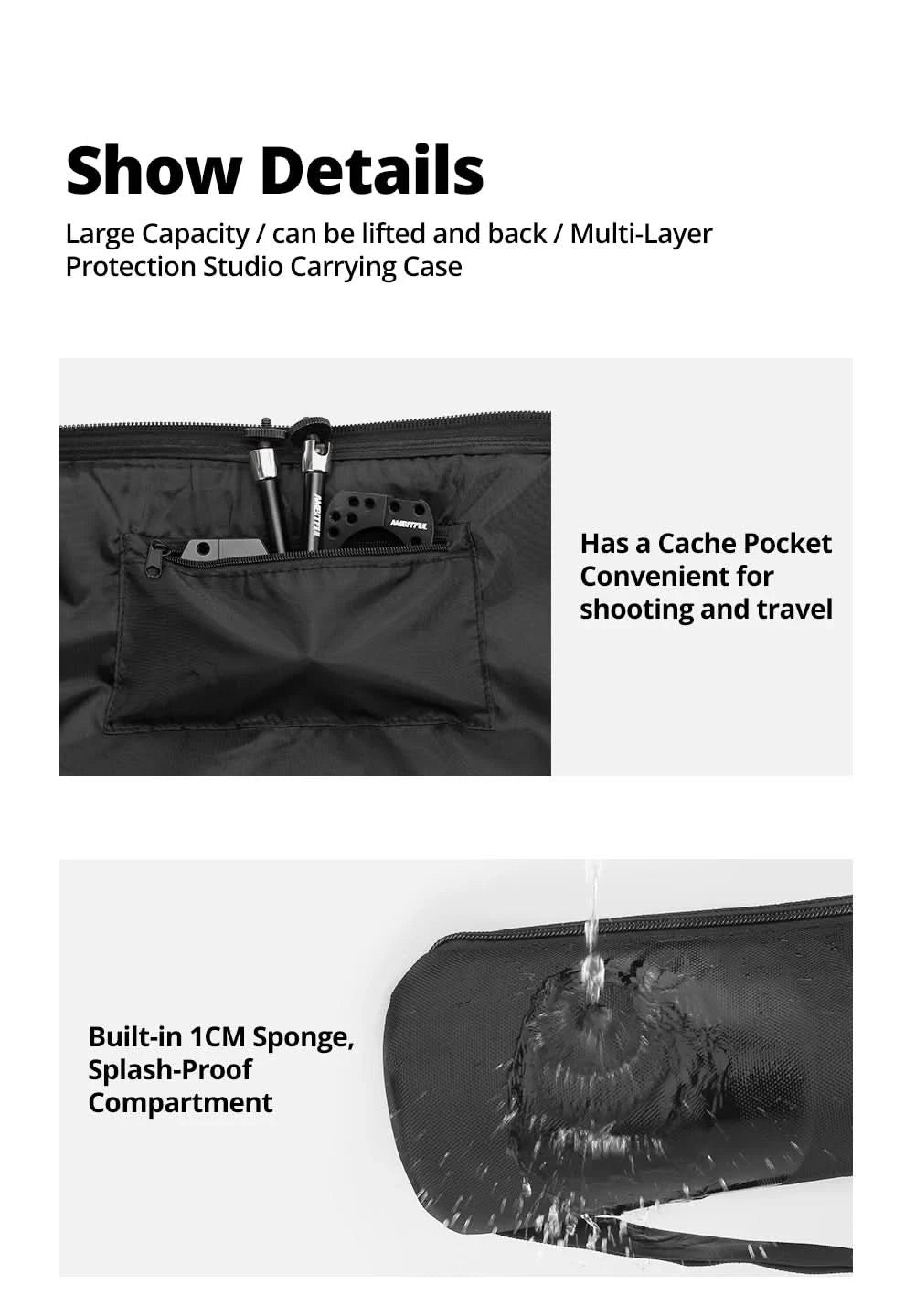 55/60/65/70/75/80/100/125cm Padded Camera Monopod Tripod Carrying Bag Case/Light Stand Carry Bag / Umbrella Softbox Carrying Bag