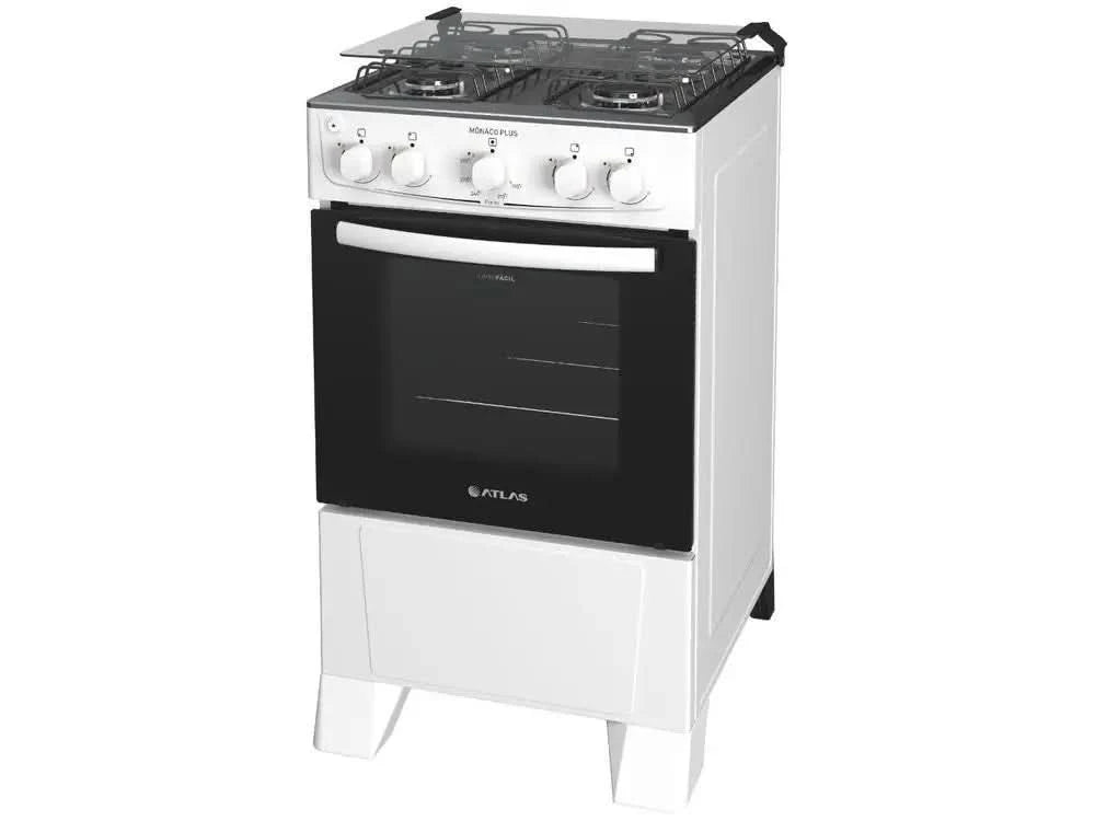 4 Stove Atlas Inox White Monaco Plus - Bivolt