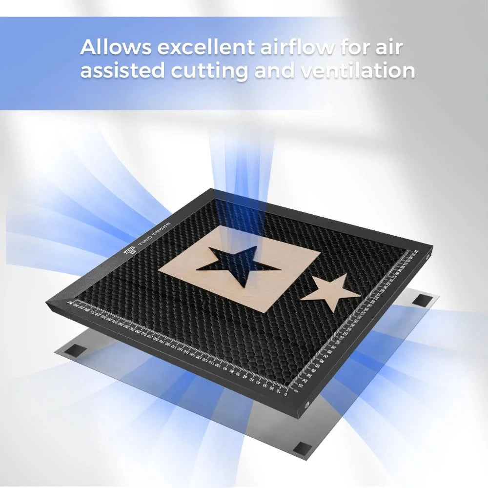 TWOTREES Honeycomb Working Table for CO2/Diode Laser Engraving and Cutting Machine | Durable Laser Metal Bed CNC tools