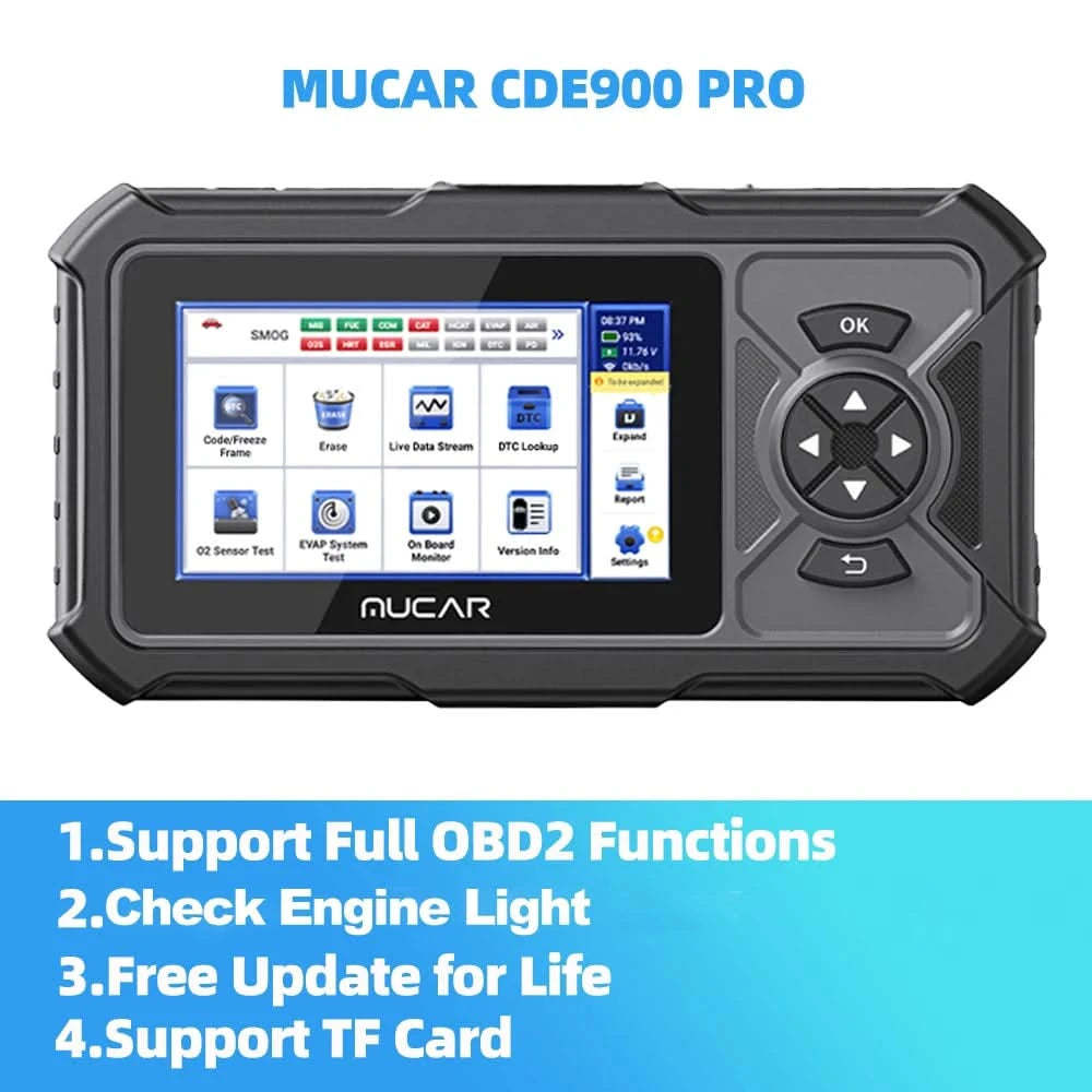 MUCAR CDE900 PRO Diagnostic tools for Auto Obd2 Coder Reader Diagnosis Cars Lifetime Free Update OBD2 Scanner Tools for Mechanic
