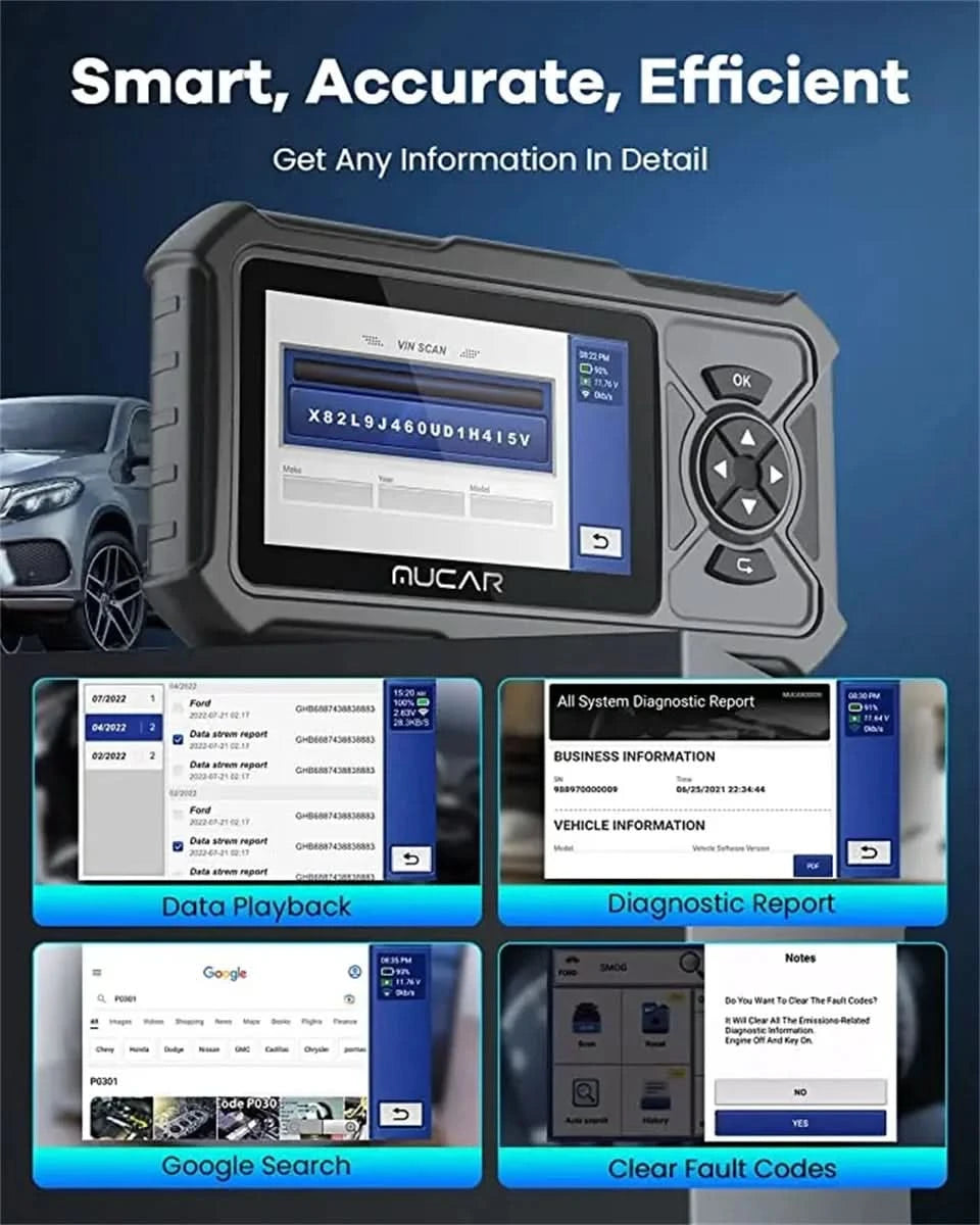 MUCAR CDE900 PRO Diagnostic tools for Auto Obd2 Coder Reader Diagnosis Cars Lifetime Free Update OBD2 Scanner Tools for Mechanic