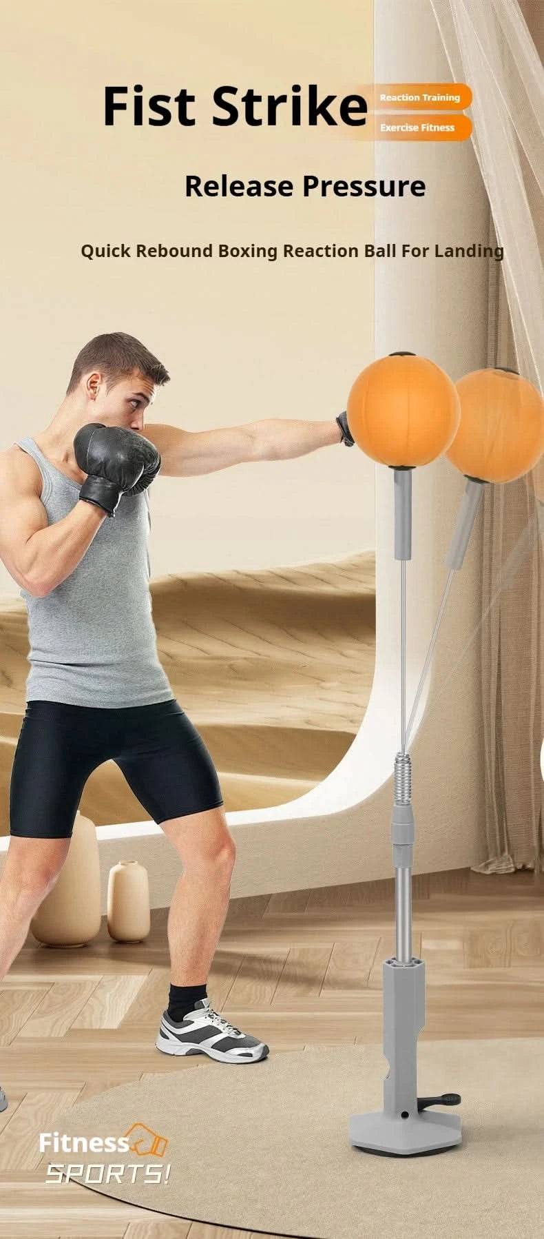 Lightweight Home Boxing Speed Bag Suction Cup Boxing Reflex Bag for Teens & Adults for Reaction & Agility Training Stress Relief