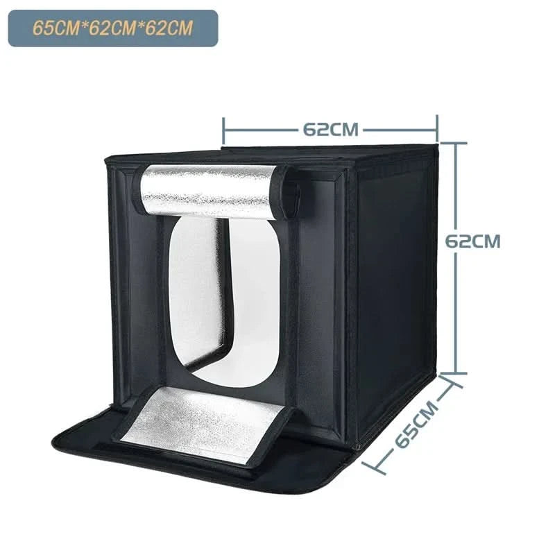 Photo Light Studio Soft Boxes Portable Foldable Dimmable Photography Table Shooting Tents Kit With 3Pcs Background Board