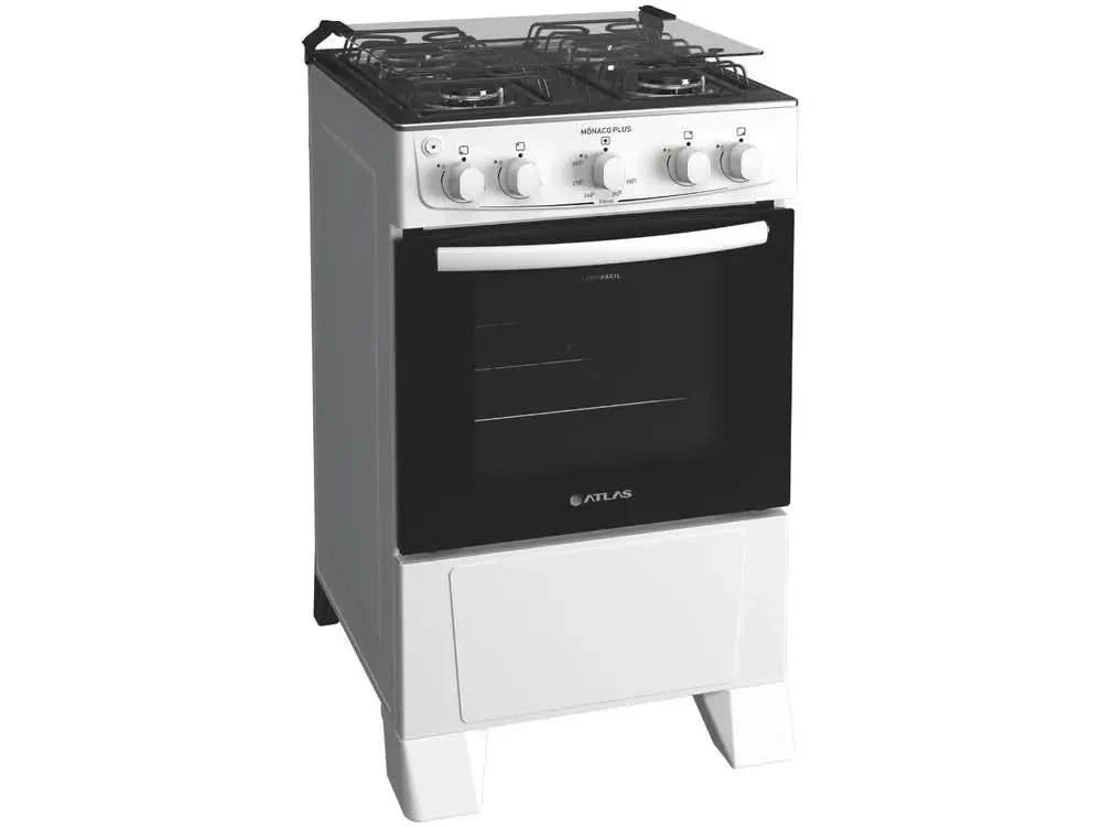 4 Stove Atlas Inox White Monaco Plus - Bivolt