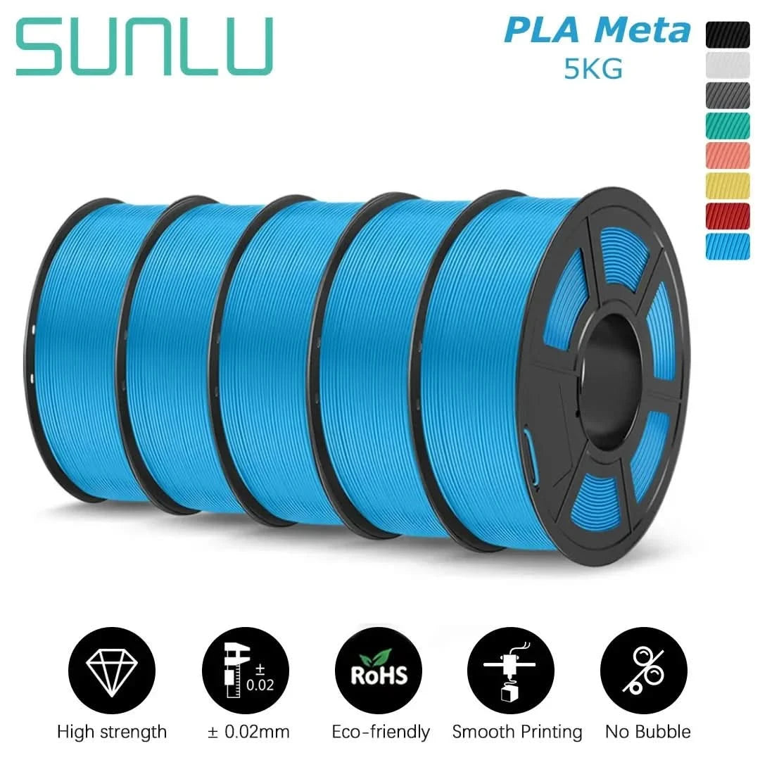 SUNLU 5KG 3D Filament High Speed PLA/PLA META/APLA/PLA MATTE 1.75mm 5Roll 1KG 3D Printer Filament for 3D Printer