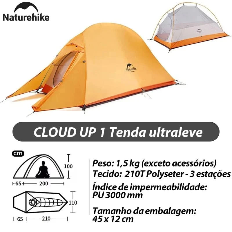 Naturehike Brazil Cloud Up 1-2-3P Camping Travel Backpack Outdoor Ultralight Waterproof Tent Camping Beach Tent