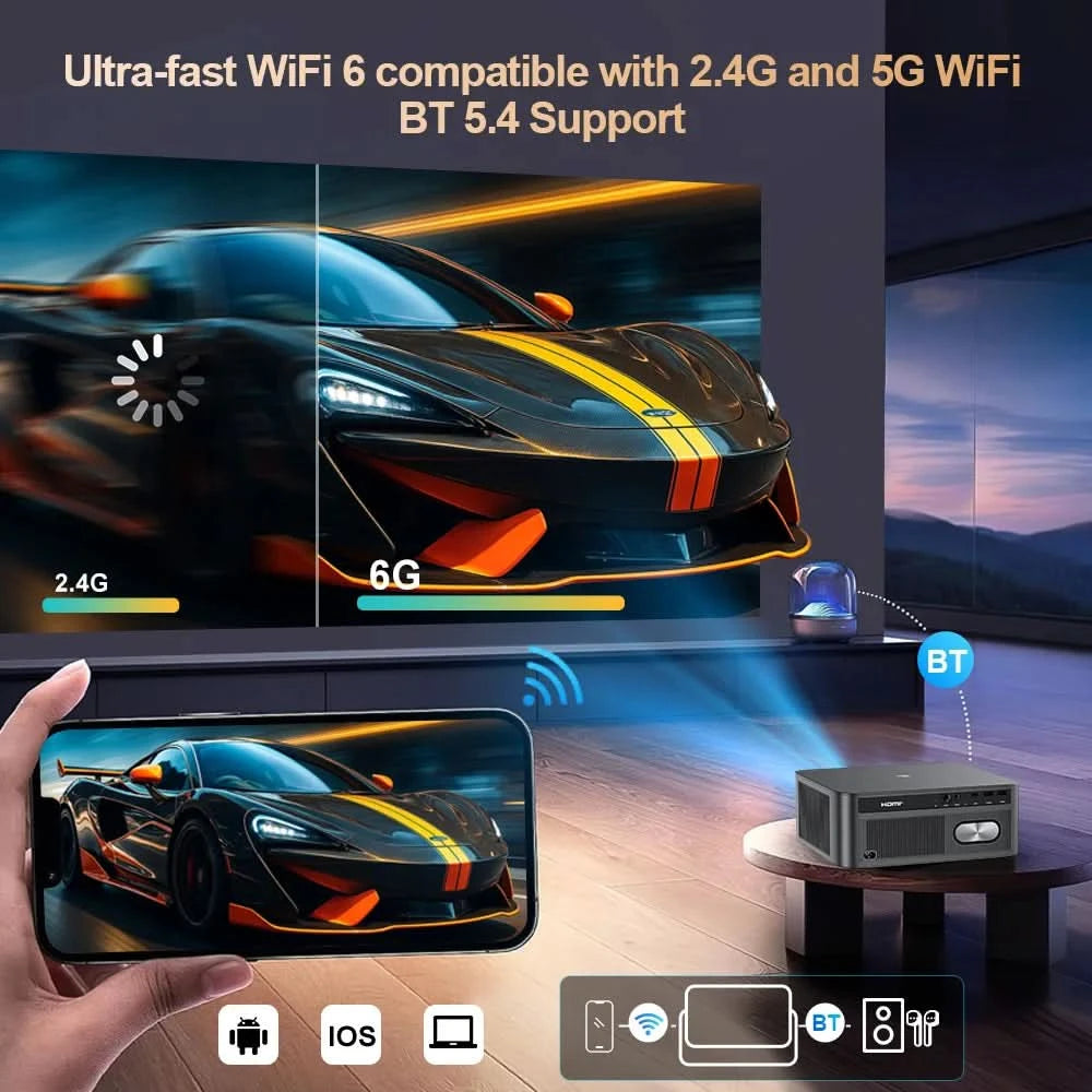 ThundeaL TD98Pro 1080P Full HD Projector 4K Android WiFi Projetor Auto Focus TD98 Pro 3D Smart Home Theater Video Outdoor Beamer