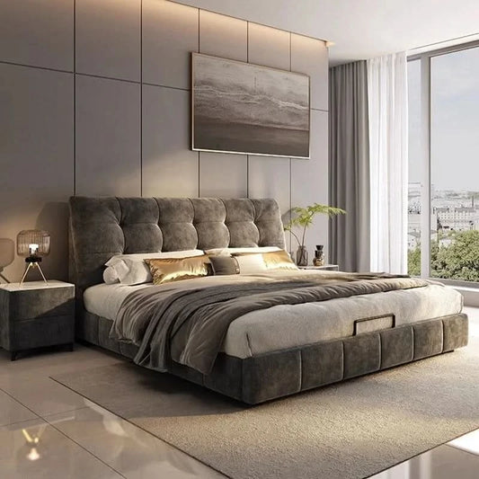 Bedsroom Fancy Beds Minimalist Modern Frame Luxury Beds Nightstands Unique Muebles Para El Hogar Home Furniture Accessories