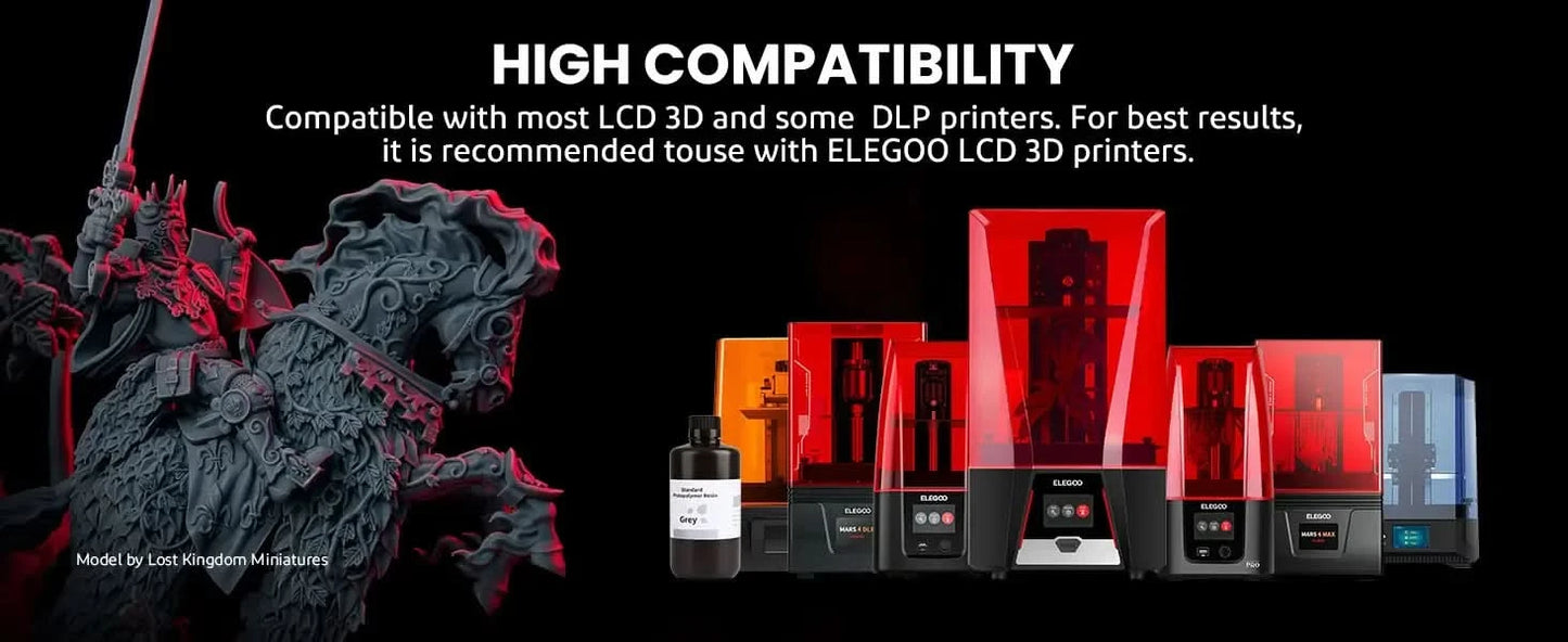 Elegoo 1KG/2KG/4KG UV Resin 2.0 For 3D Printer SATURN 3 ULTRA 3D Printing Material UV Resin Normal 1kg Liquid Bottle
