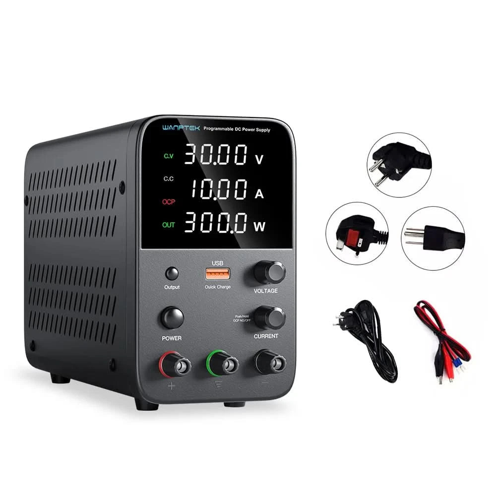 Wanptek Adjustable DC power supply 30V 10A 60V 5A Lab Bench Power Source Stabilized Power Supply Voltage Regulator Switch 220V