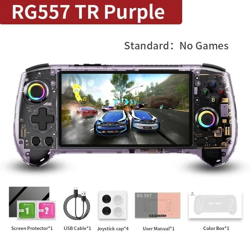 ANBERNIC RG557 Handheld Game Console 5.48'' AMOLED Android14 5500mAH Bluetooth 5.3 PS2 Portable Video Game Player Dimensity 8300