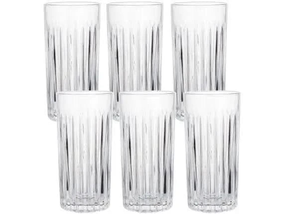 350ml Glass Cups Set 6 Pieces Haus Concept Filetto