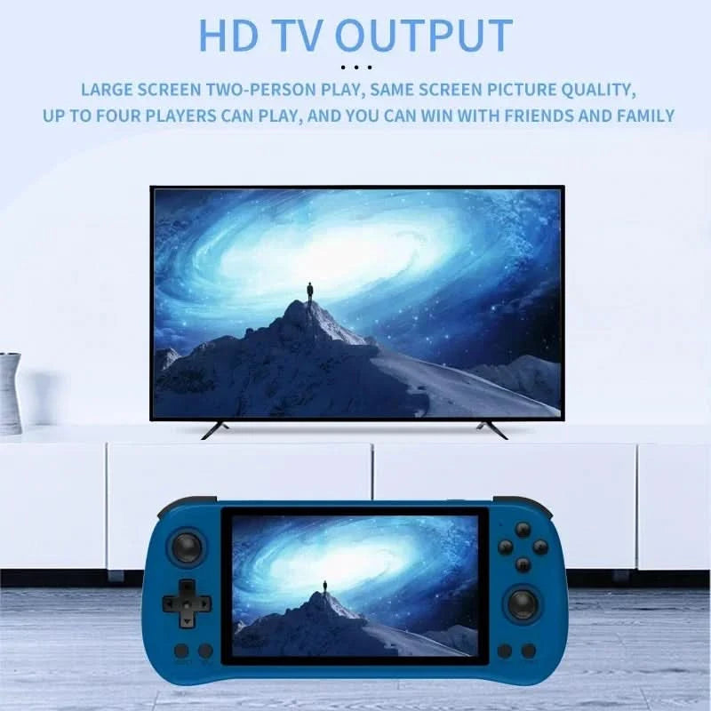 80000Games 512G POWKIDDY X55 5.5INCH IPS Screen RK3566 Handheld Game Console Linux Open-Source Retro Console HD Gifts