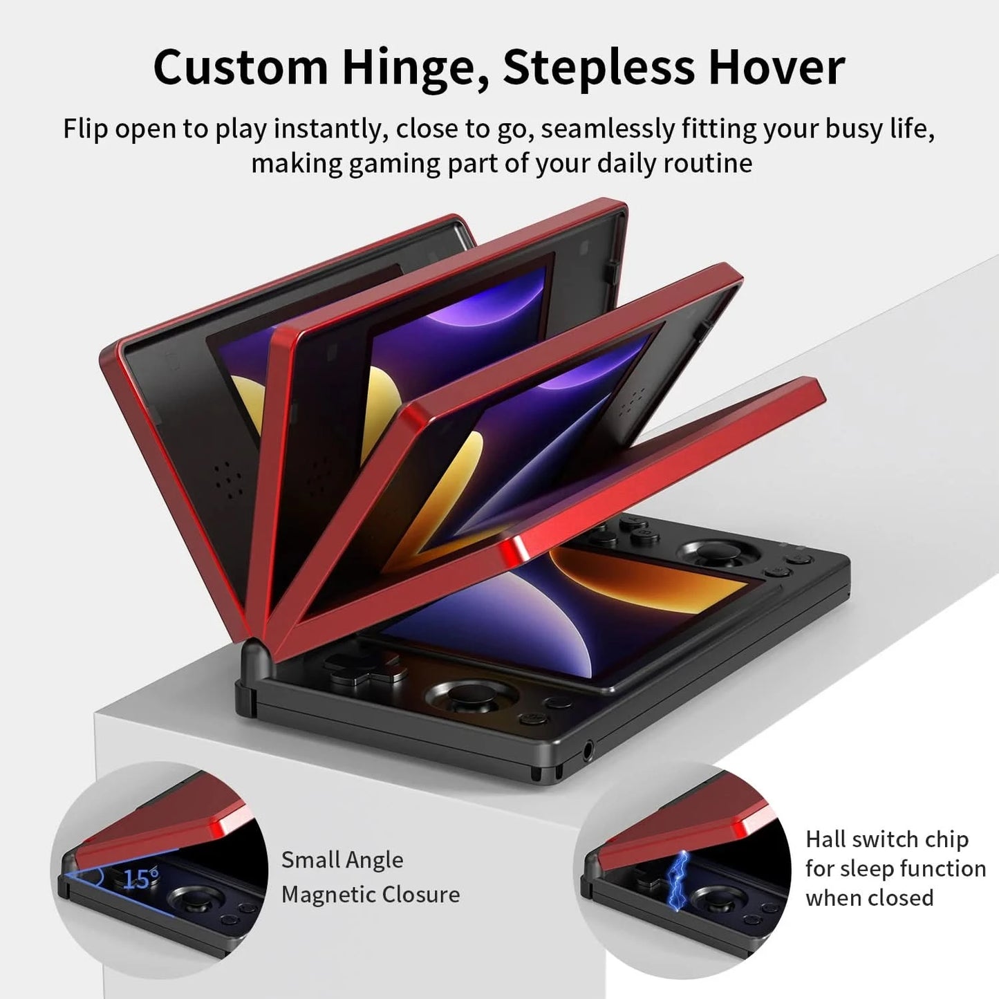 Anbernic RG DS Retro Handheld Game Console Flip Video Games Player 4" IPS Dual Screen Android14 4000mAh Supports RixelHK PSP PS2