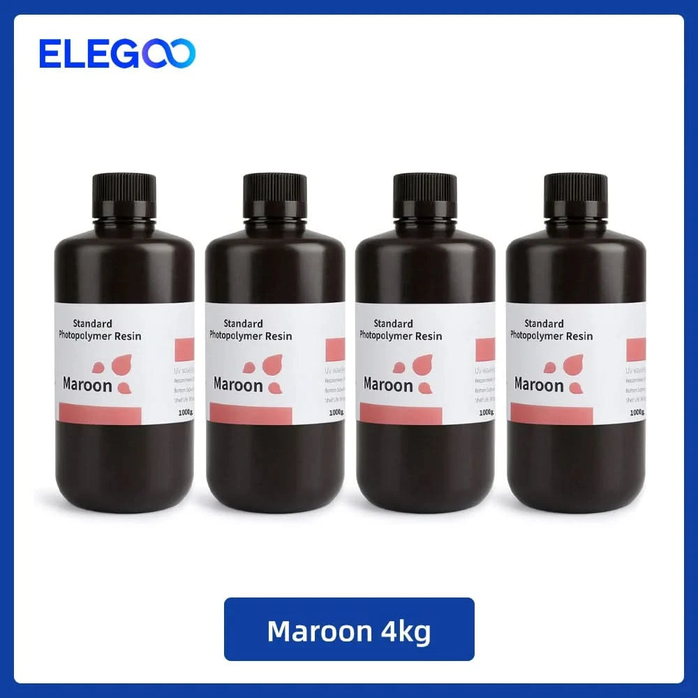 Elegoo 1KG/2KG/4KG UV Resin 2.0 For 3D Printer SATURN 3 ULTRA 3D Printing Material UV Resin Normal 1kg Liquid Bottle