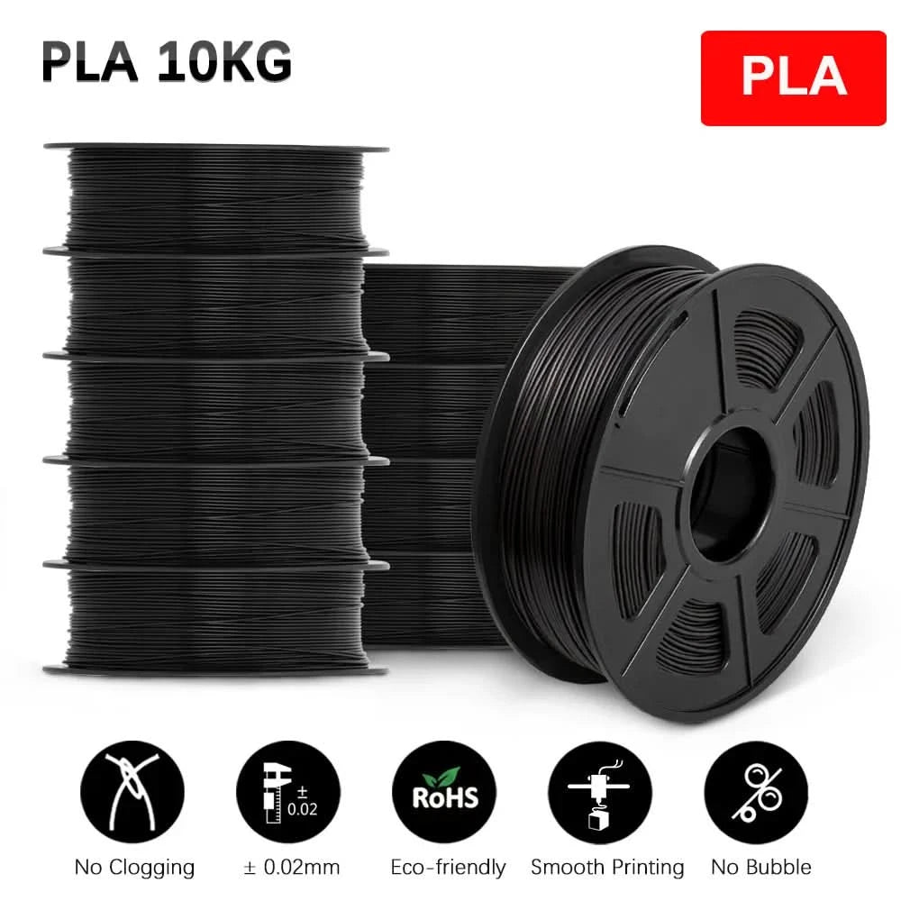 SUNLU 10KG 3D Filament PLA/PLA PLUS/PETG/Easy ABS Filamnet 1.75mm 10Roll 1KG Neatly Wound 3D Printer Filament for 3D Printer
