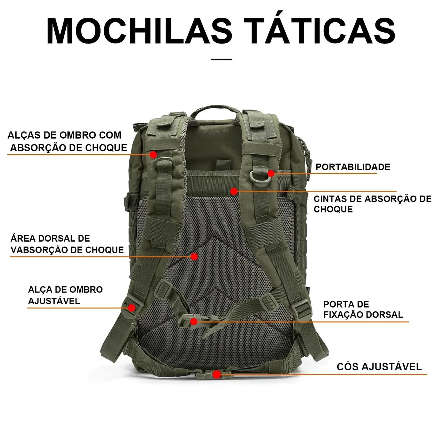 Assall Military Tactical Backpack Reinforced Waterproof Large