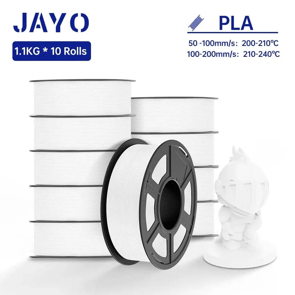 JAYO PLA / ABS / PETG / Silk / ASA /TPU /PLA+ Filament 10 Rolls 3D Printer Filament 1.75MM 0.65/1/1.1KG Neatly Wound 3D Filament
