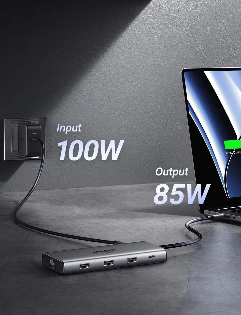 UGREEN Dual HDMI USB-C HUB 8K 4K HDMI Adapter 10 in 1 Splitter with RJ45 USB3.0 PD 100W Dock for MacBook Pro Air Laptop USB HUB