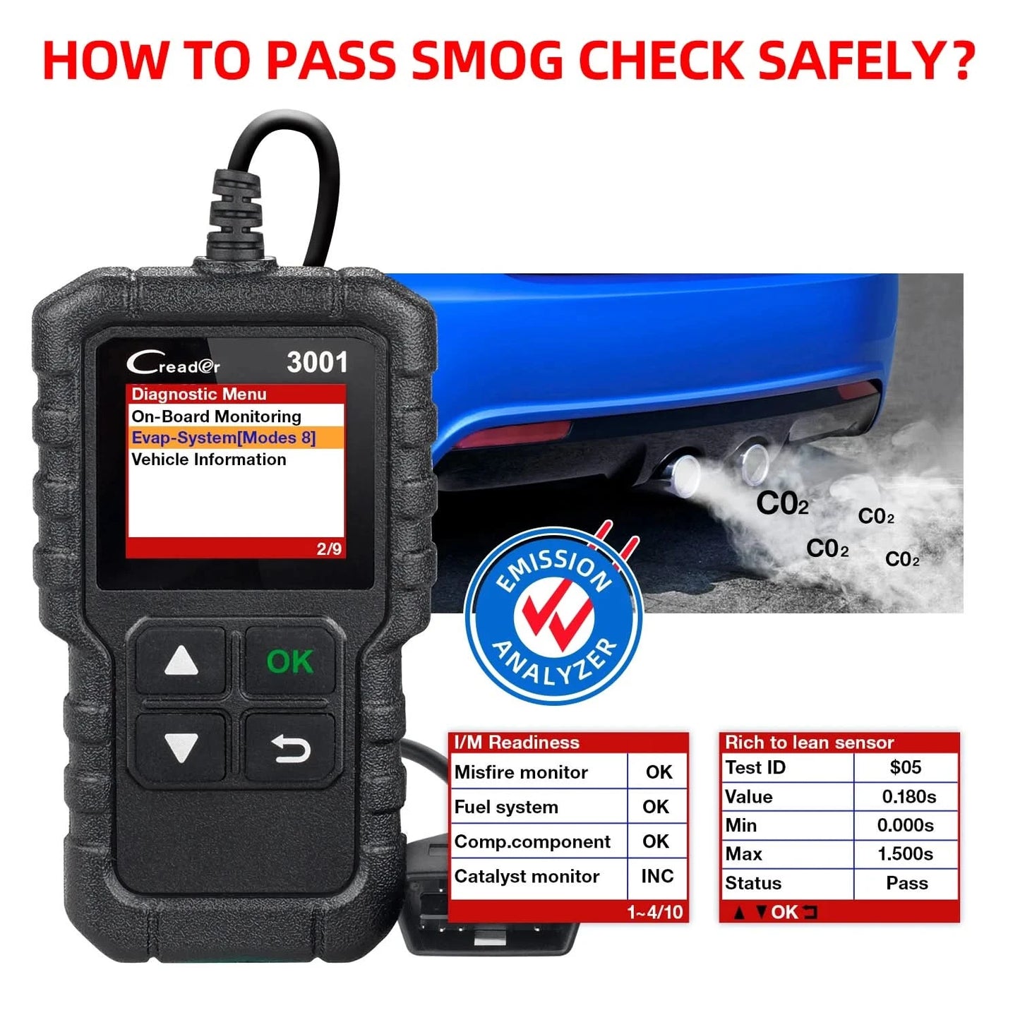 LAUNCH X431 CR3001 OBD2 Scanner Automotive Car Full OBD2 Diagnostic Tool Code Reader Scanner Free Update PK ELM 327