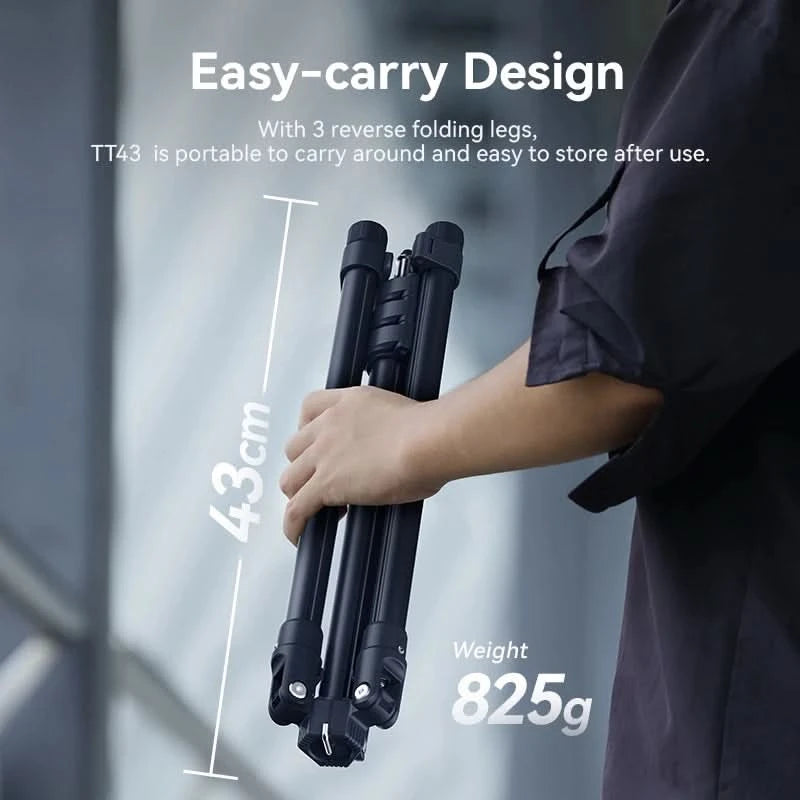 Ulanzi TT43 Reversible Leg Light Stand 1.9m Foldable Portable Light Stand Tripod for Max Load 3kg for DSLR Camera Smartphone