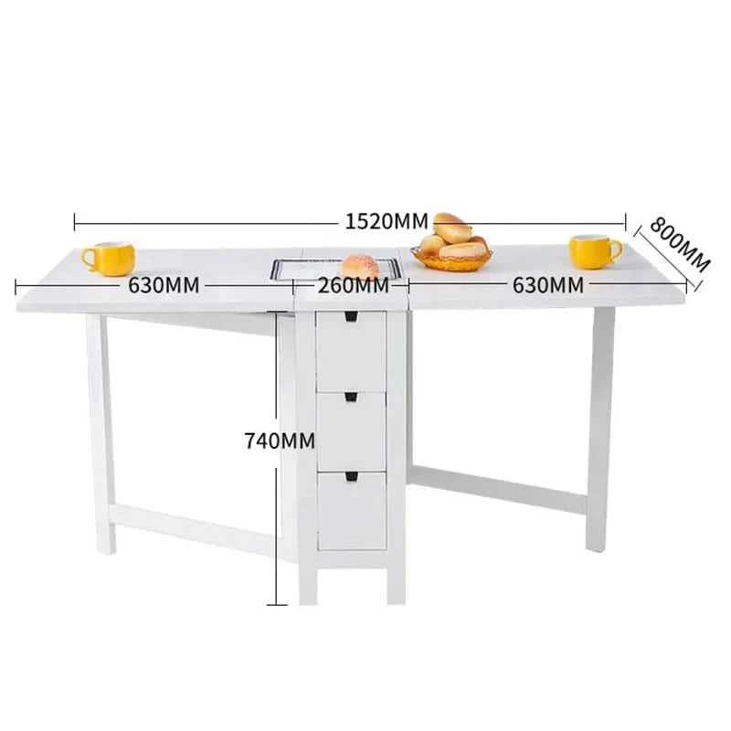 Quality Senior Dining Tables Modern Minimalist Foldable Rectangle Kitchen Table Sets Style Dining Room Furniture Esstisch