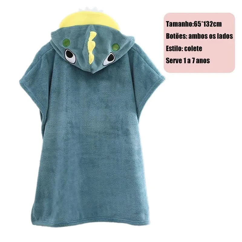 Toalha de Banho  Bebê Com Felpuda Capuz Infantil Recém Nascido com Orelhinha Menino e Menina 138*68cm --RISOVIT FTB0632