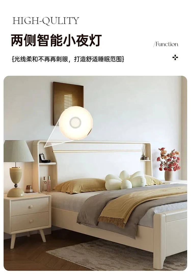 Bedside Table White Double Bed Wooden Bedding Teen Girls Queen Size Double Bed Frame High Clearance Hotel Bedroom Furnitures