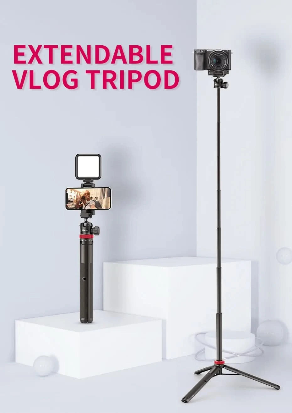 Ulanzi MT-44 Extendable Vlog Livebroadcast Tripod Stand with Phone Mount Holder 42Inch for DSlR SLR Camera GoproSmartphone