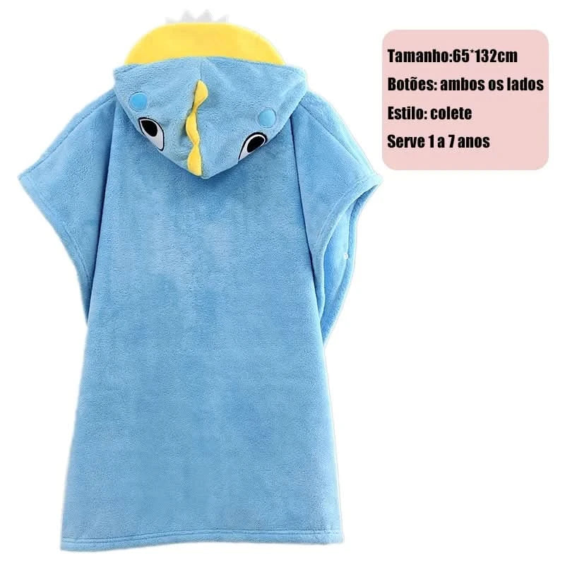 Toalha de Banho  Bebê Com Felpuda Capuz Infantil Recém Nascido com Orelhinha Menino e Menina 138*68cm --RISOVIT FTB0632