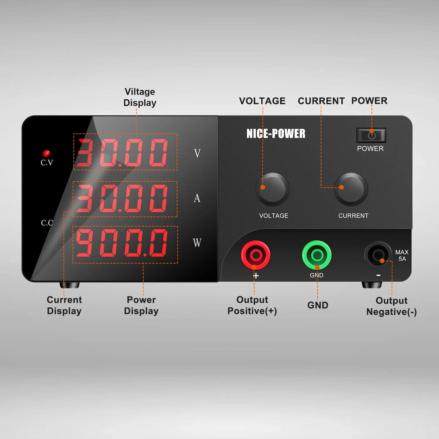 60V 20A Adjustable DC power supply 30V 30A Lab Bench Power Source Stabilized Power Supply Voltage Regulator High Power Source