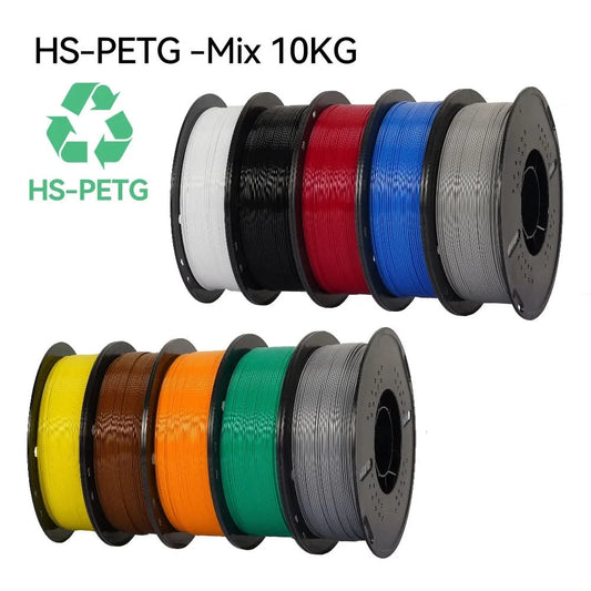 KINGROON Neuestes PETG HS-PETG 3D-Drucker-Filament 1,75 mm Hochgeschwindigkeits-3D-Druckmaterial Hyper PETG 5 kg 10 kg Farbmix