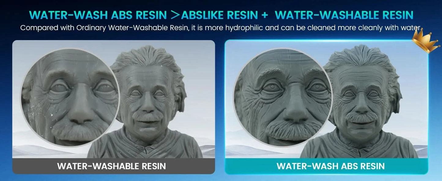 SUNLU 2KG Water Washable / Water Washable ABS Resin Resin 1000G/Bottle 405nm Rapid UV-Curing Photopolymer Resin For LCD 3D Print