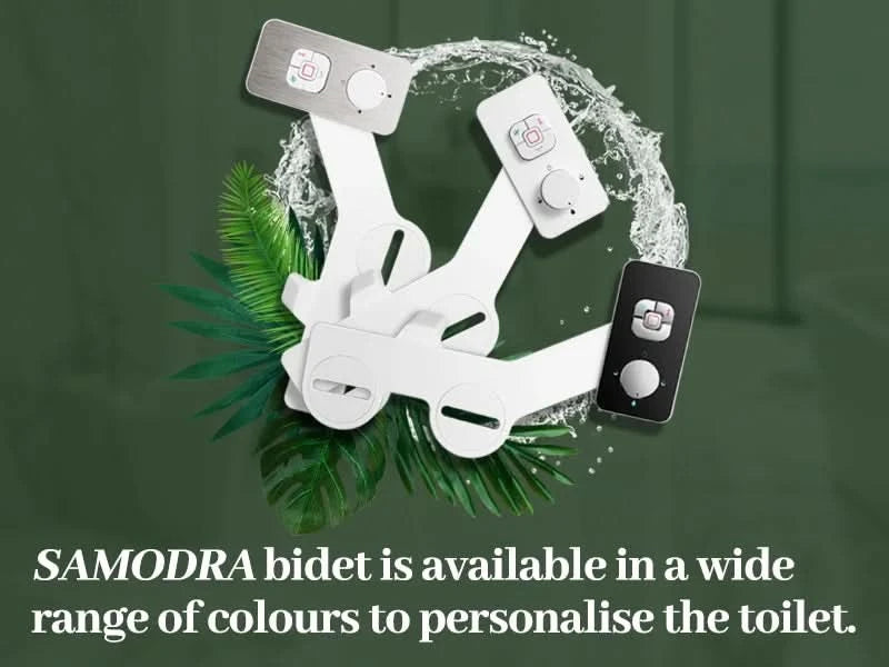Samodra Toilet Bidet Shower Ultra-thin Bidet Toilet Seat Attachment Non-electric Bidet sprayer Dual Nozzles Frontal & Rear Wash