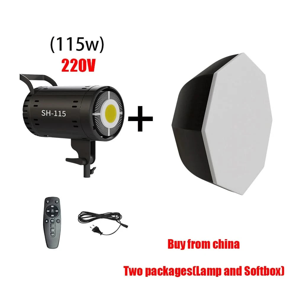 135W Fotografie-LED-COB-Videoleuchte, tageslichtbalancierte Sun Lamp für Porträt-, Blitz- und Studiozubehör, YouTube Live