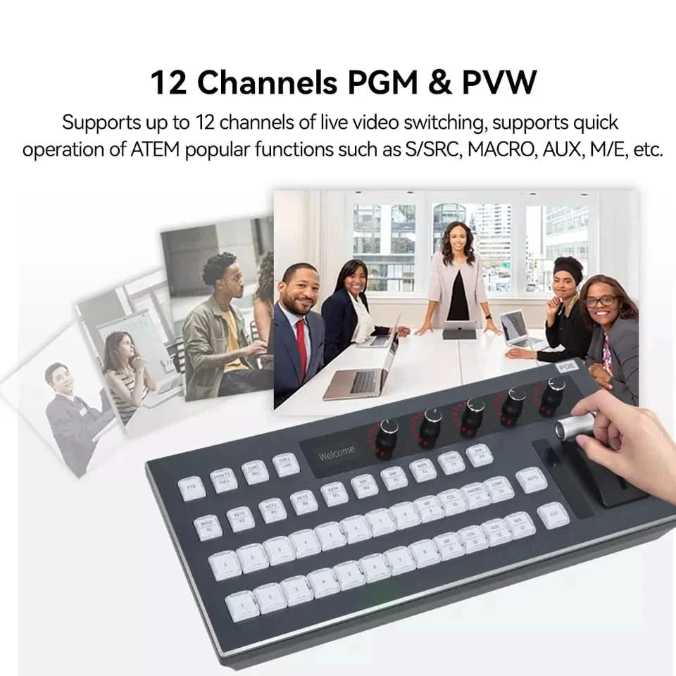 Atem Controller Blackmagic Schaltpult Bedienfeld Livestream Atem Mini Kamera Blackmagic vMix Software Video-Mischer