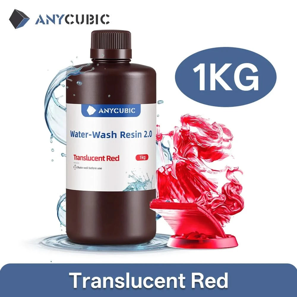 ANYCUBIC Water Washable Resin Low Odor Low Viscosiy 405nm UV Resin For LCD 3D Printing High Precision 3D Printer Resin