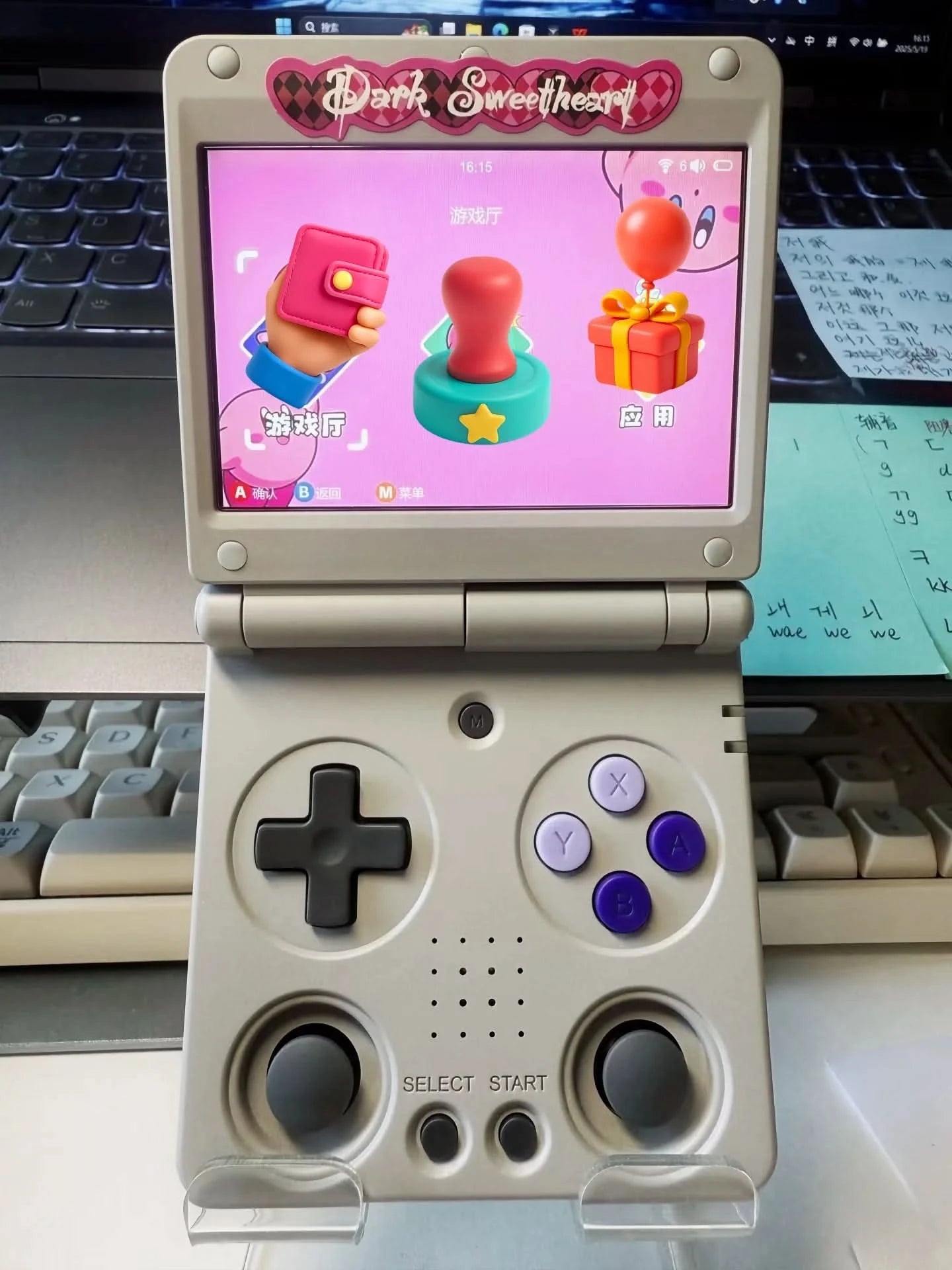 Anbernic RG34XXSP 3.4''IPS Screen Flip Handheld Console Linux System HDMI-compatible TV Output 256G PSP 300+ Games Pre-installed