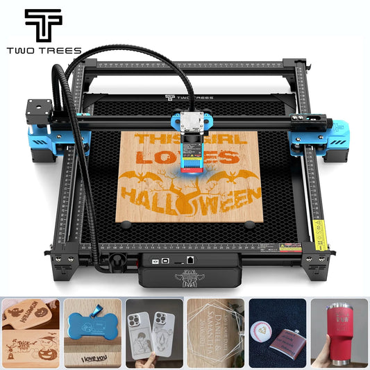 Twotrees 40W/80W Holzbearbeitung CNC Laserengraver TTS PRO Wifi APP Steuerung Metall Glas Keramik Gravur Holz MDF Acryl Schneiden
