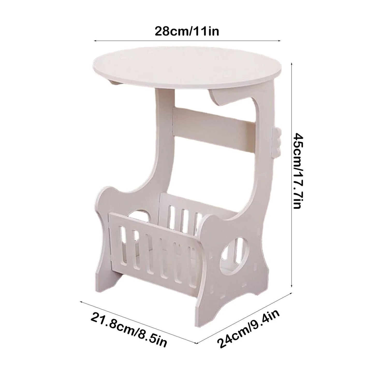 Creative Wooden Bedside Table Small Apartments Bedhead Cabinet Household Bedroom Nightstands Living Room Solid Color Round Table