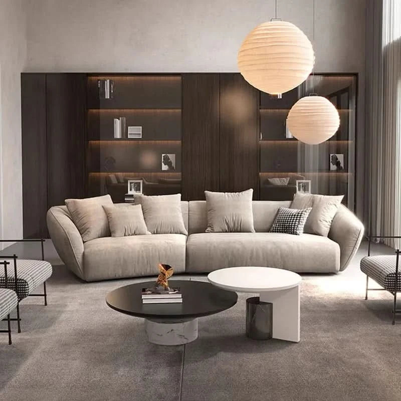 Outdoor Floor Living Room Sofas Curved Garden Lounge Minimalist Sofas Relaxing Hallway Cheap Luxury Wood Divano Home Furniture