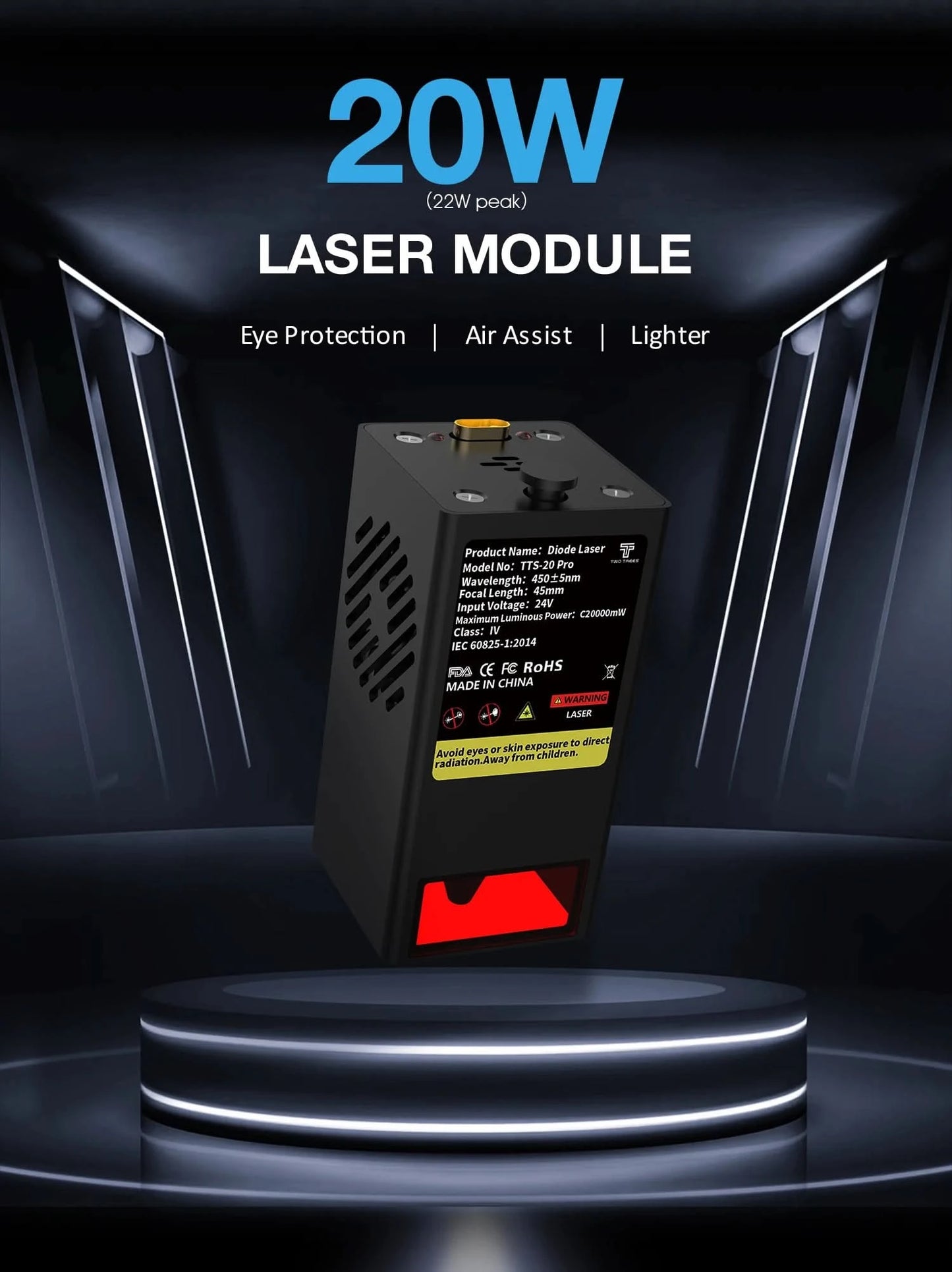 TwoTrees 130W CNC Laser Engraving Machine TTS-20 PRO APP Wifi Control Glass Metal Laser Engraver Wood Leather Cutting Machine