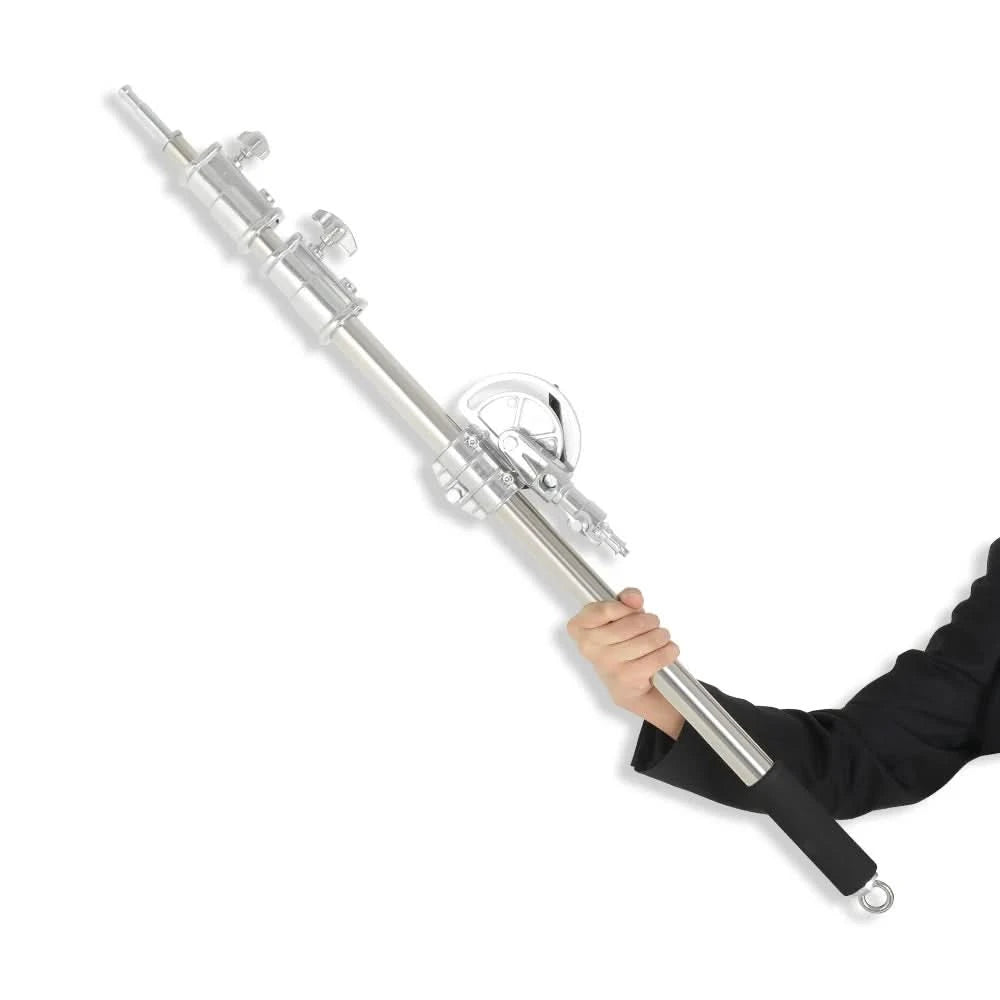 Cross Arm 2.49m Crane Lifting Frame Studio Photo Telescopic Boom Arm Top Light Stand With Sandbag for Speedlite