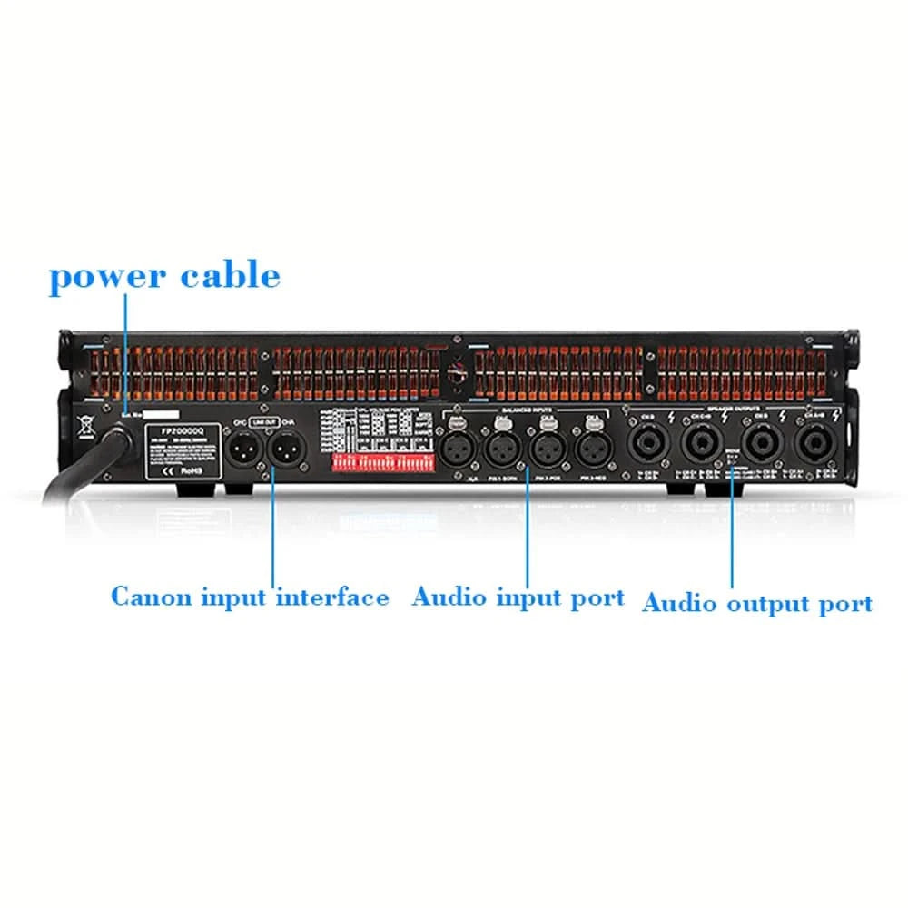 Original brand LOGO FP10000Q Professional Digital Power Amplifier 1x1350W 8OHM High Power Subwoofer Amplifier Line Array Speaker