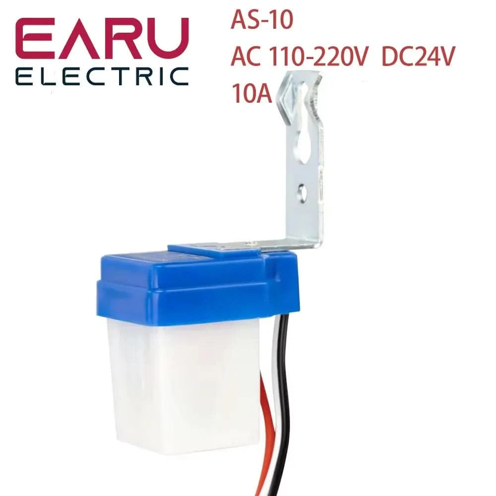 Automatic On Off Photocell Street Lamp Light Switch Controller DC 24V AC 110V 220V 50-60Hz 10A Photo Control Sensor Switch
