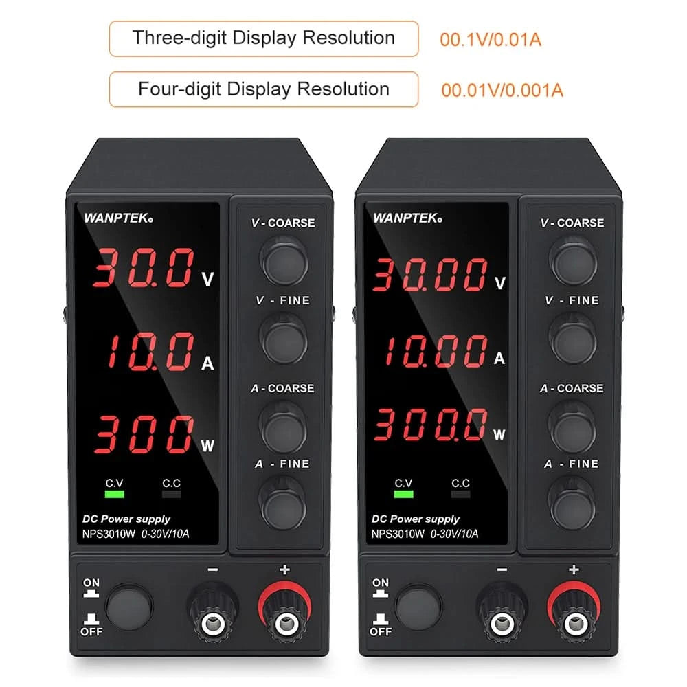 Wanptek Adjustable DC power supply 30V 10A 60V 5A Lab Bench Power Source Stabilized Power Supply Voltage Regulator Switch 220V