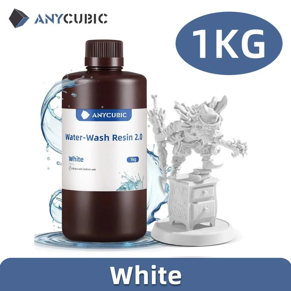 ANYCUBIC Water Washable Resin Low Odor Low Viscosiy 405nm UV Resin For LCD 3D Printing High Precision 3D Printer Resin